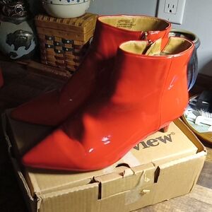 Red Ankle Boots